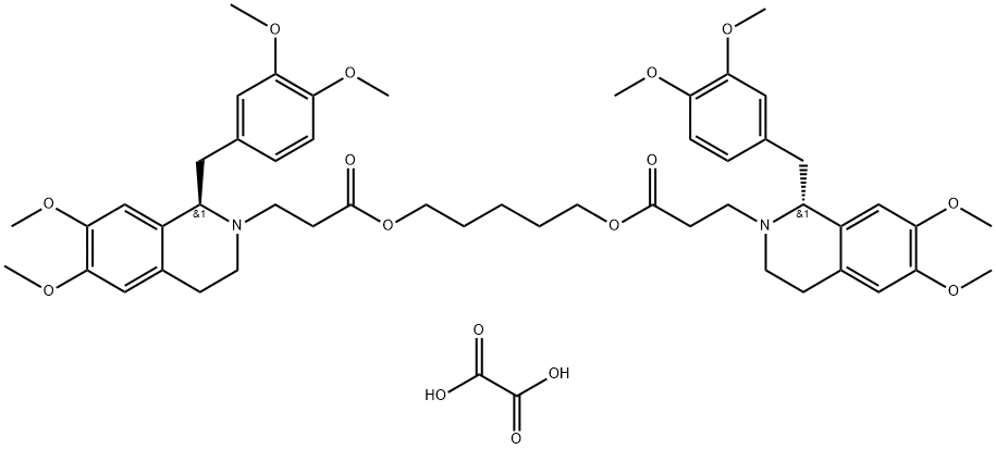 (1R,1'R)-2,2'-(3,11-Dioxo-4,10-dioxatridecamethylene)-bis-(1,2,3,4-tetrahydro-6,7-dimethoxy-1-veratrylisoquindline) -dioksalat