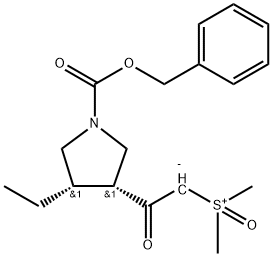 [2-[(3R,4S)-4-etil-1-[(fenilmetoksi)karbonil]-3-pirolidinil]-2-oksoetil]dimetil-Sulfoxonium garam bagian dalam