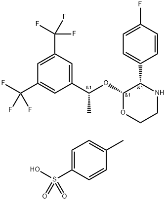 (2R,3S)-2-[(1R)-1-[3,5-Bis(trifluorometil)fenil]etoksi]-3-(4-fluorofenil)morfolin 4-metilbenzenasulfonat