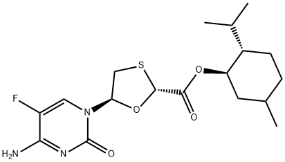 (2R,5S)-5-(4-amino-5-fluoro-2-oxo-1(2H)-pyrimidinyl)-1,3-Oxathiolane-2-carboxylic acid, (1R,2S,5R)-5- metil-2-(1-metiletil)sikloheksil ester