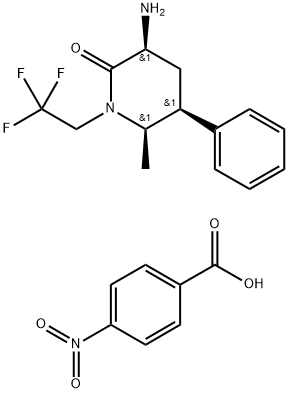 (3S,5S,6R)-6-metil-2-okso-5-fenil-1-(2,2,2-trifluoroetil)piperidin-3-aminium 4-nitrobenzoat