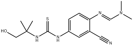 (E)-N'-(2-siano-4-(3-(1-hidroksi-2-metilpropan-2-il)tioureido)fenil)-N,N-dimetilformimidamid