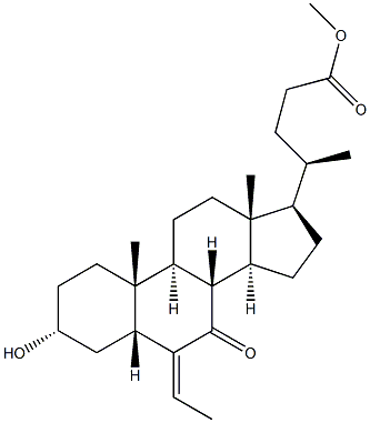 (E/Z)-3α-hydroxy-6-ethylidene-7-keto-5β-cholan-24-oic acid Metil ester