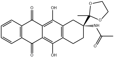 (R)-N-(5,12-Dihidroksi-2-(2-metil-1,3-dioxolan-2-yl)-6,11-dioxo-1,2,3,4,6,11-hexahydrotetracen -2-il)asetamida