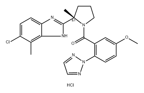 (S)-(2-(5-kloro-4-metil-1H-benzo[d]imidazol-2-il)-2-metilpirolidin- 1-il)(5-metoksi-2-(2H-1,2 ,3-triazol-2-il)