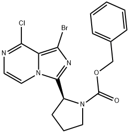 (S)-benzil 2-(1-bromo-8-kloroimidazo[1,5-a]pirazin-3-il)pirolidin-1-karboksilat