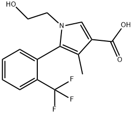1-(2-hidroksietil)-4-metil-5-(2-(trifluorometil)fenil)-1H-pirol-3-asam karboksilat