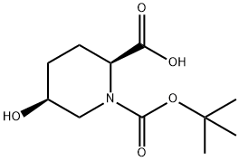 Asam 1,2-Piperidindikarboksilat, 5-hidroksi-, 1-(1,1-diMethylethyl) ester, (2S,5S)