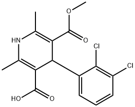 1,4-Dihidro-2,6-dimetil-4-(2',3'-diklorofenil)-5-karboksi metil-3-piridinkarboksilat asam