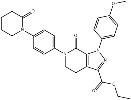 1-(4-Metoksifenil)-7-okso-6-[4-(2-oksopiperidin-1-il)fenil]-4,5,6,7-tetrahidro-1H-pirazolo[3,4-c]piridin -3-etil ester asam karboksilat