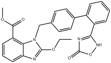 1H-BenziMidazole-7-asam karboksilat, 1-[[2'-(2,5-dihydro-5-oxo-1,2,4-oxadiazol-3-yl)[1,1'-biphenyl]-4- yl]Metil] -2-etoksi-, Metil ester