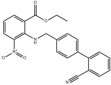 2-[[(2'-Cyano[1,1'-bifenil]-4-il)metil]amino]-3-asam nitro-benzoat etil ester