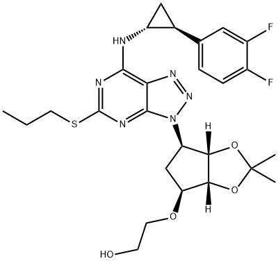 2-[[(3aR,4S,6R,6aS)-6-[7-[[(1R,2S)-2-(3,4-difluorophenyl)siklopropil]aMino]-5-(propilthio)-3H