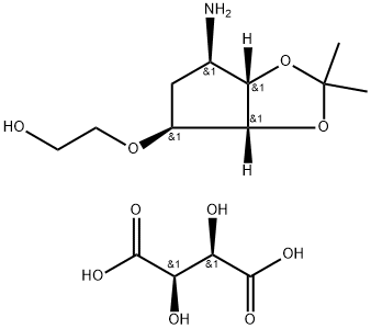2-((3aR,4S,6R,6aS)-6-amino-2,2-dimetiltetrahidro-3aH-siklopenta[d][1,3]dioxol-4-yloxy)etanol asam L-tatarat