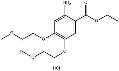 2-Amino-4,5-bis(2-metoksietoksi)asam benzoat etil ester hidroklorida