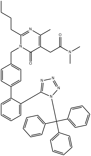 2-Butil-1,6-dihidro-N,N,4-trimetil-6-okso-1-[[2'-[1-(trifenilmetil)-1H-tetrazol-5-il][1,1'- bifenil]-4-il]metil]-5-pirimidinasetamida