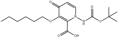 Asam 2-piridinkarboksilat, 1-[[(1,1-dimetiletoksi)karbonil]amino]-3-(heksiloksi)-1,4-dihidro-4-okso-