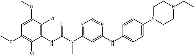 3-(2,6-Dikloro-3,5-dimetoksifenil)-1-[6-[[4-(4-etilpiperazin-1-il)fenil]amino]pirimidin-4-il]-1-metilurea