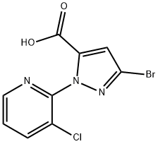 3-BroMo-1-(3-kloropiridin-2-il)-1H-pirazol-5-asam karboksilat