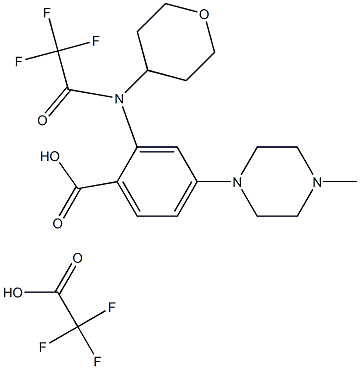 4-(4-metilpiperazin-1-il)-2-[(tetrahidropiran-4-il)(2,2,2-trifluoroasetil)amino]asam benzoat trifluoroasetat