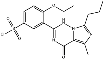 4-Etoksi-3-(5-metil-4-okso-7-propil-3,4-dihidro-imidazo[5,1-f][1,2,4]-triazin-2-il)benzena-sulfonil Khlorida