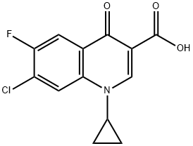 Asam 7-Kloro-1-siklopropil-6-fluoro-1,4-dihidro-4-oksokuinolin-3-karboksilat
