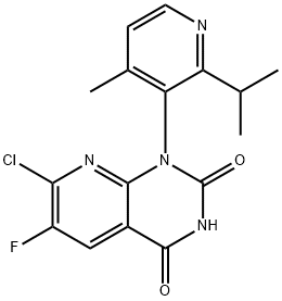 7-kloro-6-fluoro-1-(2-isopropil-4-metilpiridin-3-il)pirido[2,3-d]pirimidin-2,4(1H,3H)-dion