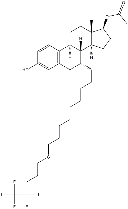 Estra-1,3,5(10)-triena-3,17-diol,7-[9-[(4,4,5,5,5-pentafluoropentil)tio]nonil]-,17-asetat,(7a ,17b)-