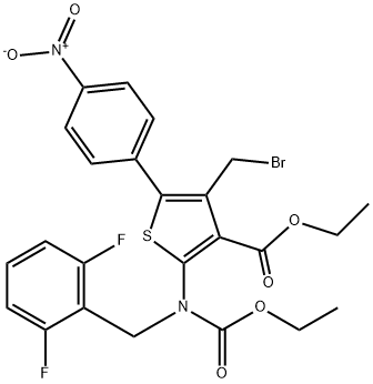 etil 4-(bromometil)-2-((2,6-difluorobenzil)(etoksikarbonil)amino)-5-(4-nitrofenil)tiofena-3-karboksilat