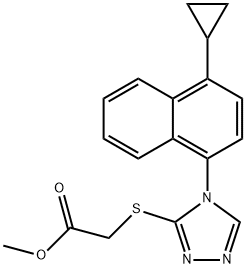 Metil 2-((4-(4-siklopropilnaftalen-1-il)-4H-1,2,4-triazol-3-il)tio)asetat