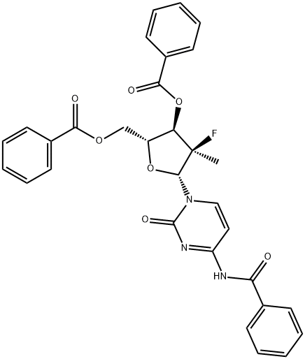 Metil-, 3',5'-dibenzoat, (2'R)Sitidin, N-benzoil-2'-deoksi-2'-fluoro-2'-