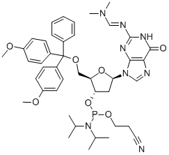 N4-(DIMETHYLAMINO)METILEN)-5'-O-(DIMETHOXYTRITYL)-2'-DEOXYGUANOSINE-3'-N,N-DIISOPROPYL (CYANOETHYL) FOSFORAMIDIT