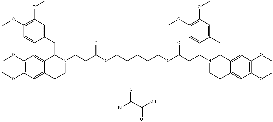 pentametilen bis[1-(3,4-dimetoksibenzil)-3,4-dihidro-6,7-dimetoksi-1H-isoquinoline-2-propionat], dioksalat